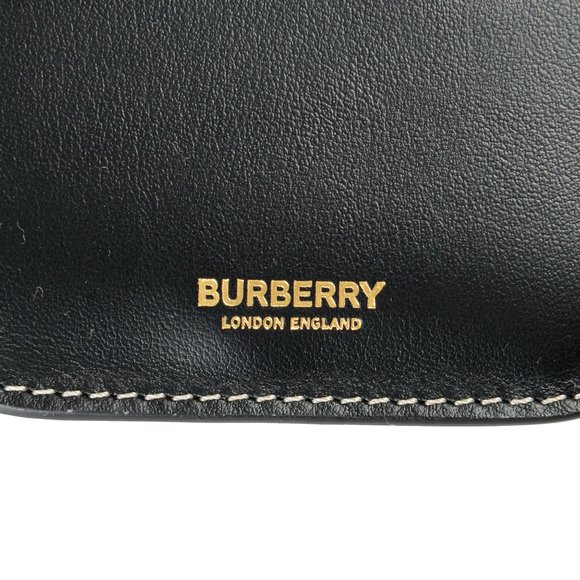 Burberry Unisex "Olympia Zip" Black Leather Zipped Keychain Wallet - Picture 2 of 6